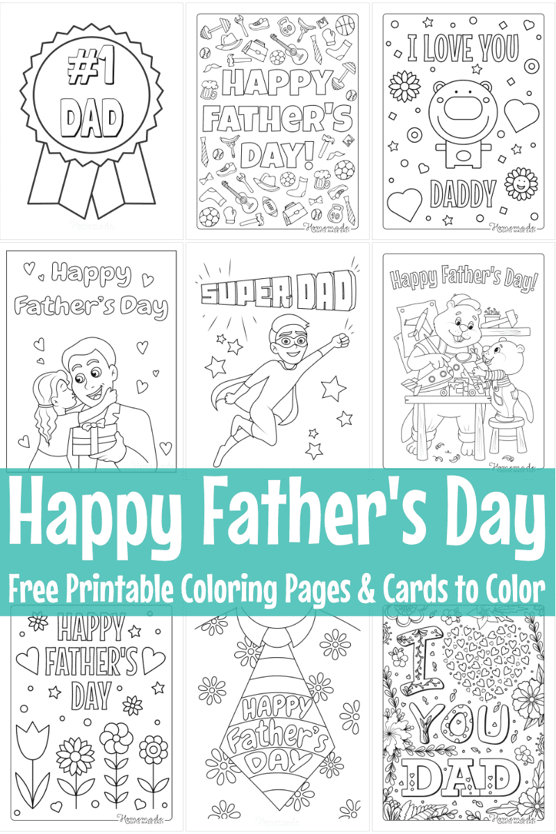 Happy Father&amp;#039;S Day Coloring Pages For Kids for Printable Father&amp;#039;S Day Cards For Kids To Color