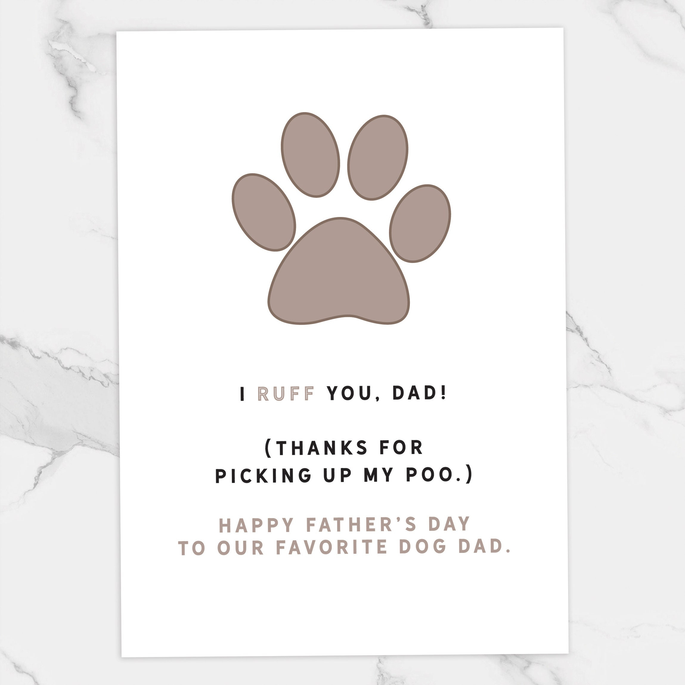 Happy Fathers Day Dog Dad Deals throughout Father&amp;amp;#039;s Day Card From Dog Printable