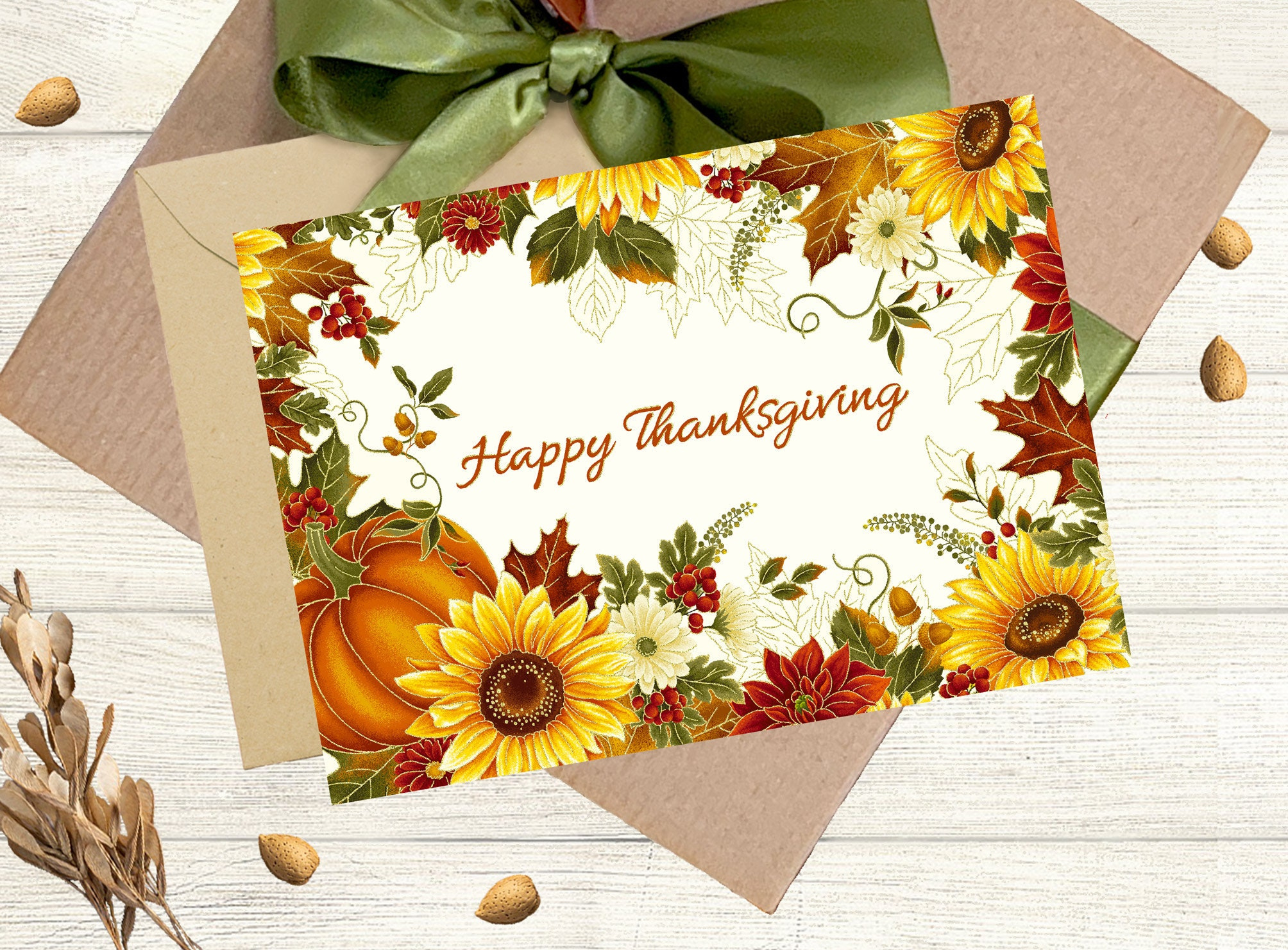 Happy Thanksgiving Greeting Card/Printable Thankful Thanksgiving pertaining to Happy Thanksgiving Gift Cards
