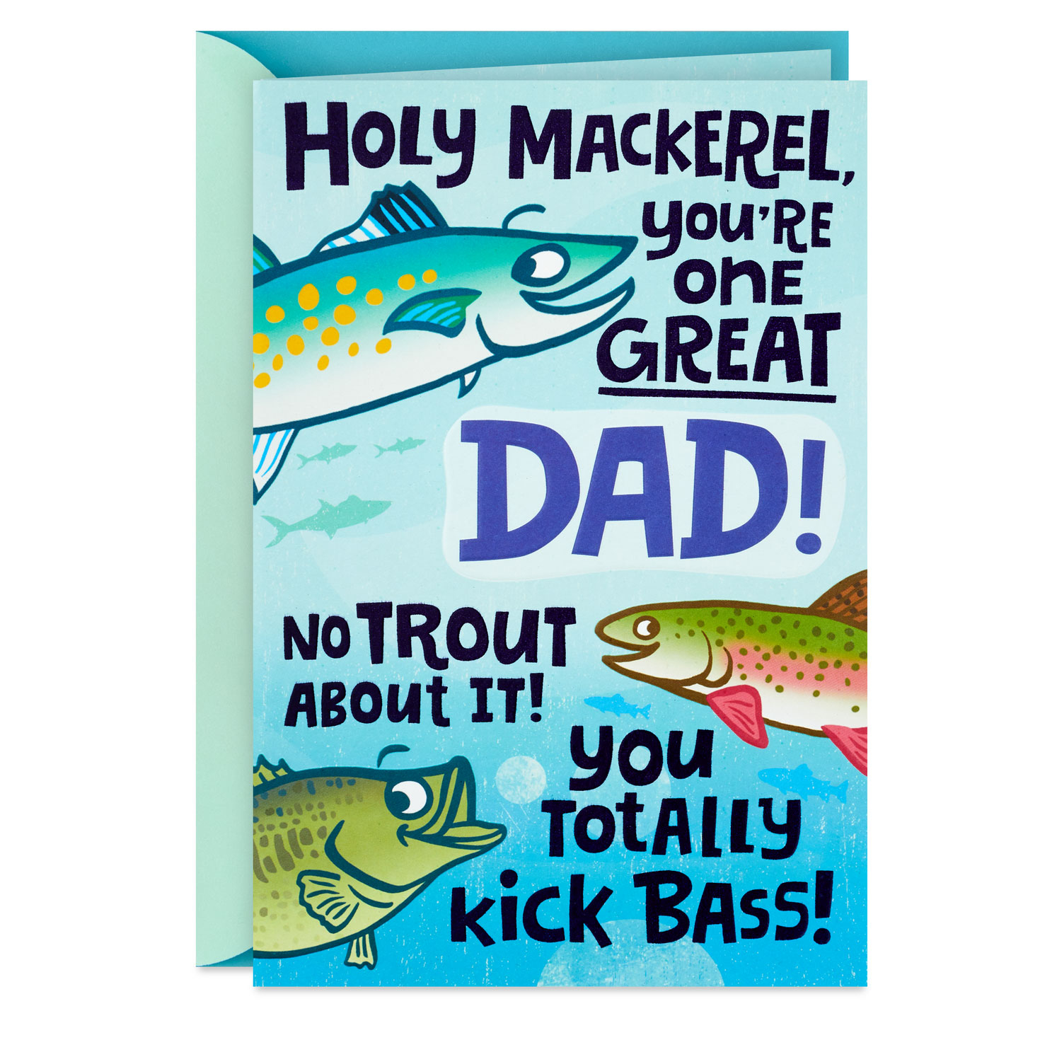 Holy Mackerel Fishing Funny Birthday Card For Dad - Greeting Cards with Printable Father&amp;amp;#039;s Day Cards Fishing