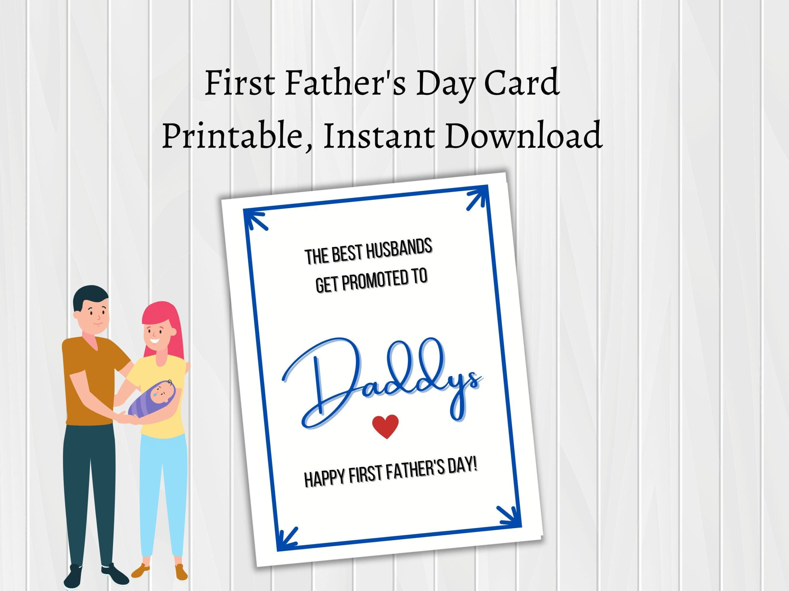 Our First Father&amp;#039;S Day Card, Card For Daddy From Baby, For Husband for First Father&amp;amp;#039;s Day Card Printable