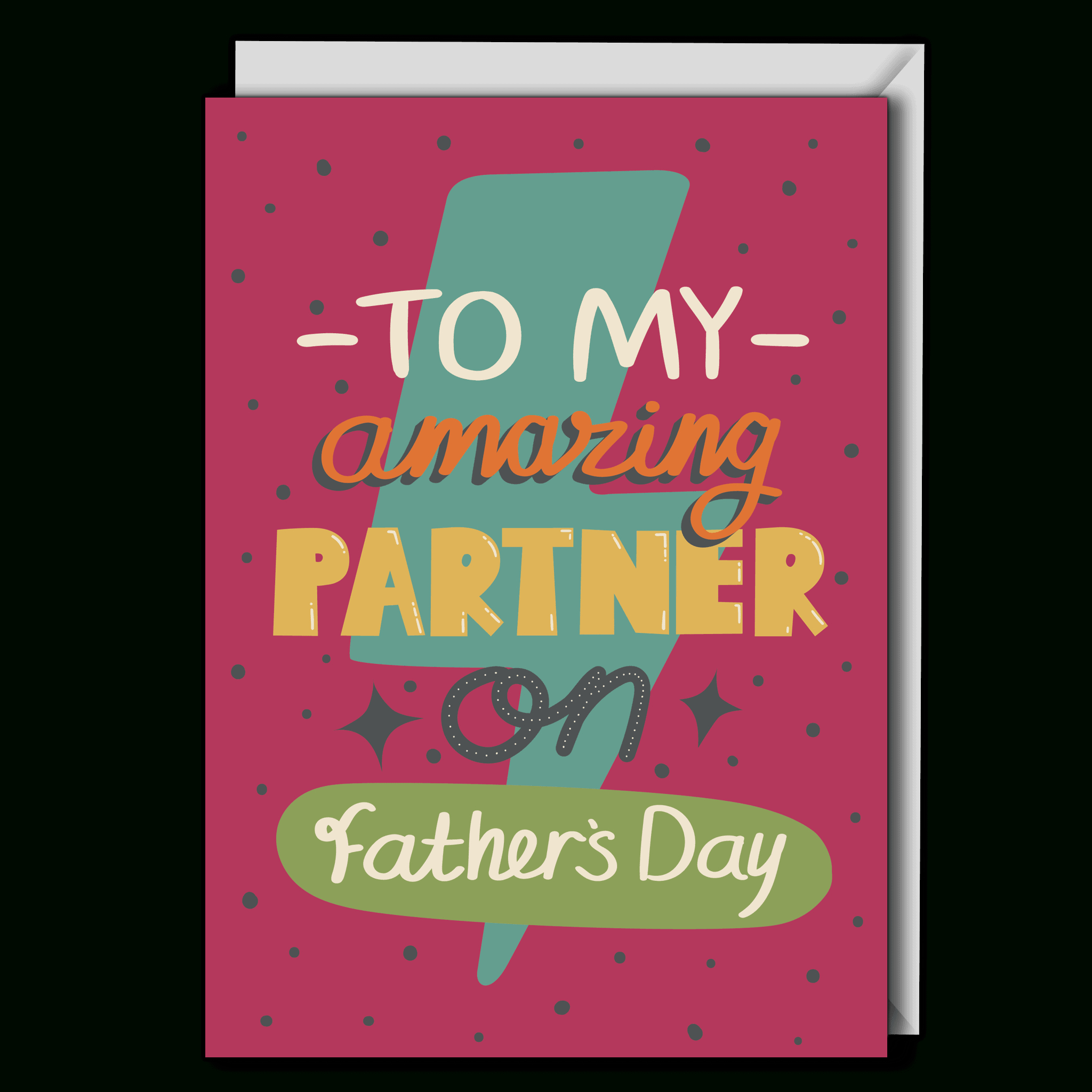 Personalised Cards And Gifts Online Father&amp;#039;S Day Card Amazing Partner intended for Printable Father&amp;#039;S Day Card To Husband