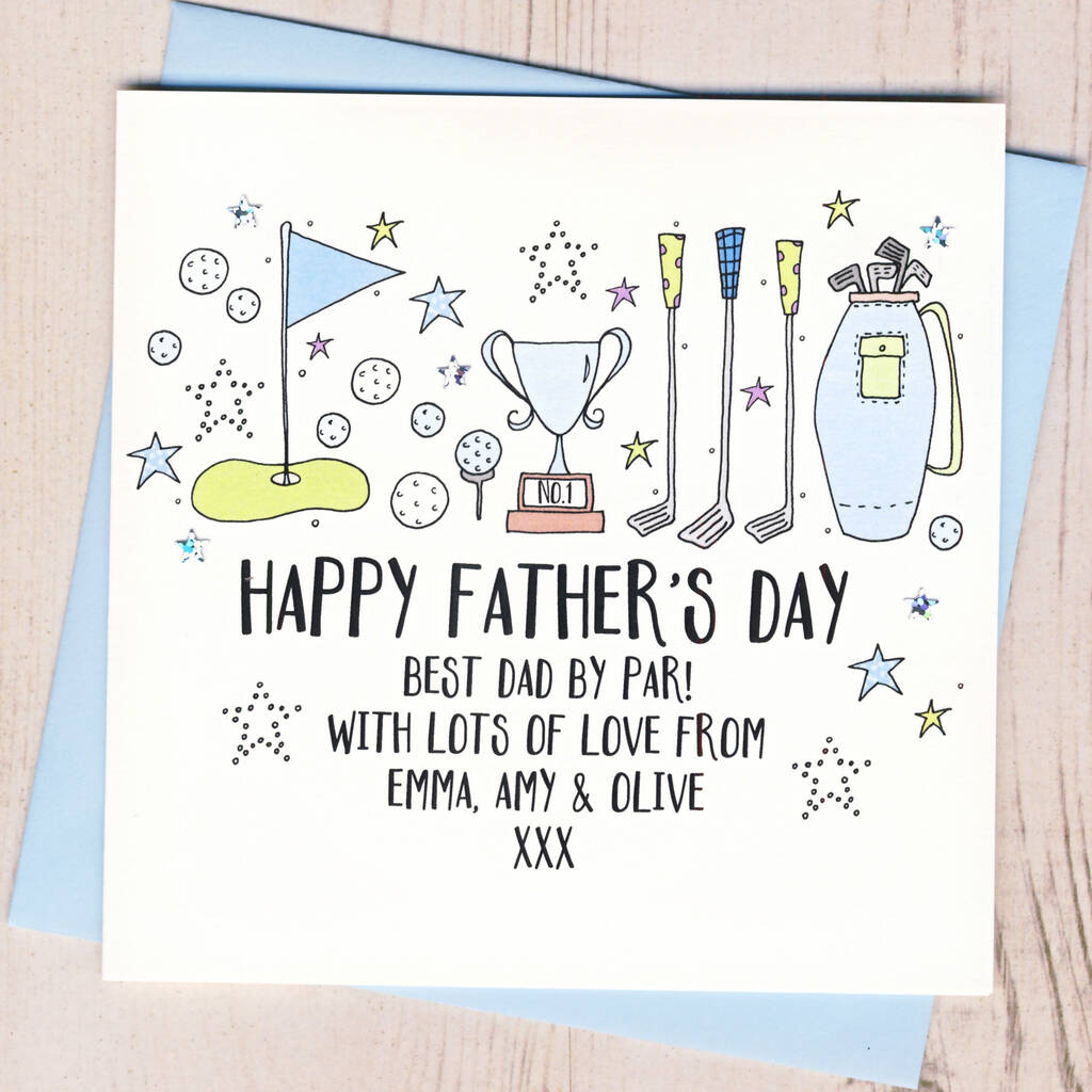 Personalised Golf Father&amp;#039;S Day Cardeggbert &amp;amp; Daisy with Printable Father&amp;#039;S Day Card Golf