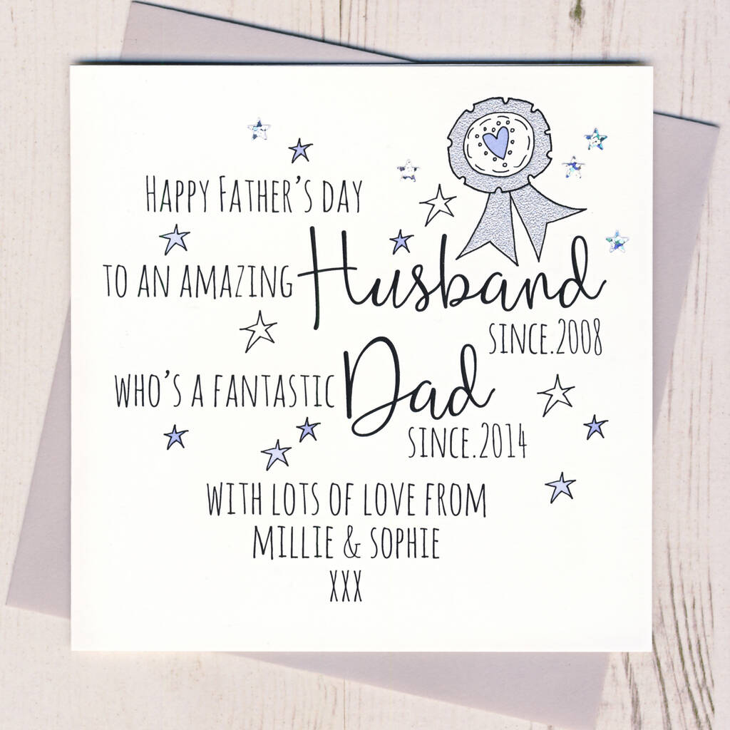Personalised Husband And Dad Father&amp;#039;S Day Cardeggbert &amp;amp; Daisy for Printable Father&amp;#039;S Day Card Husband