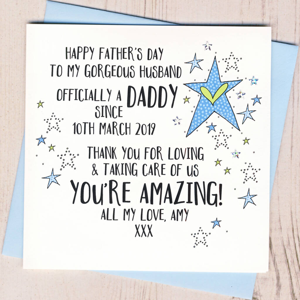 Personalised Husband And Daddy Father&amp;#039;S Day Cardeggbert &amp;amp; Daisy for Printable Father&amp;#039;S Day Card From Wife To Husband