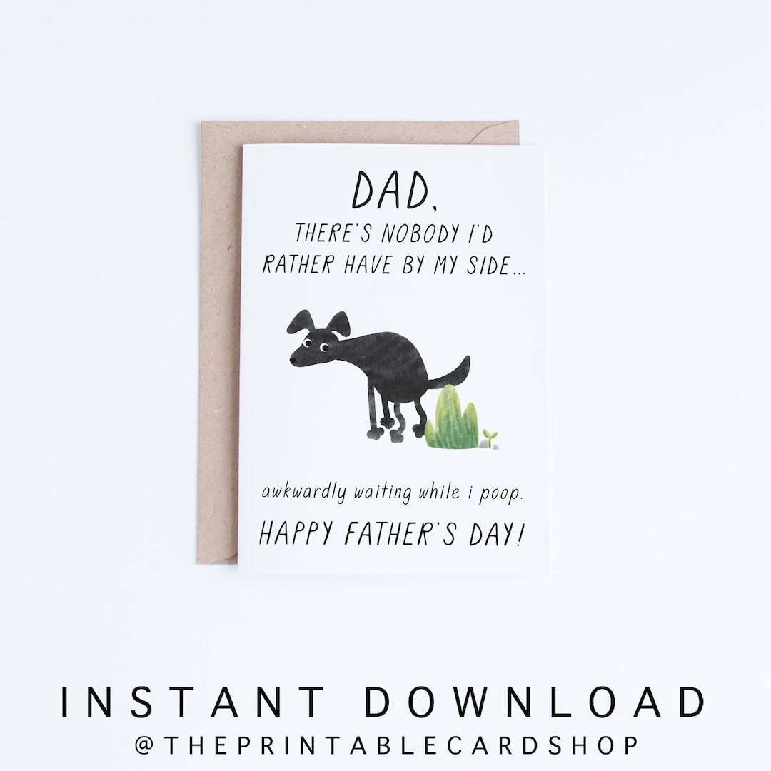 Pet Dad Printable, Fathers Day Cards Instant Download, Funny Dad with regard to Happy Father Day Cards Printable From Pet