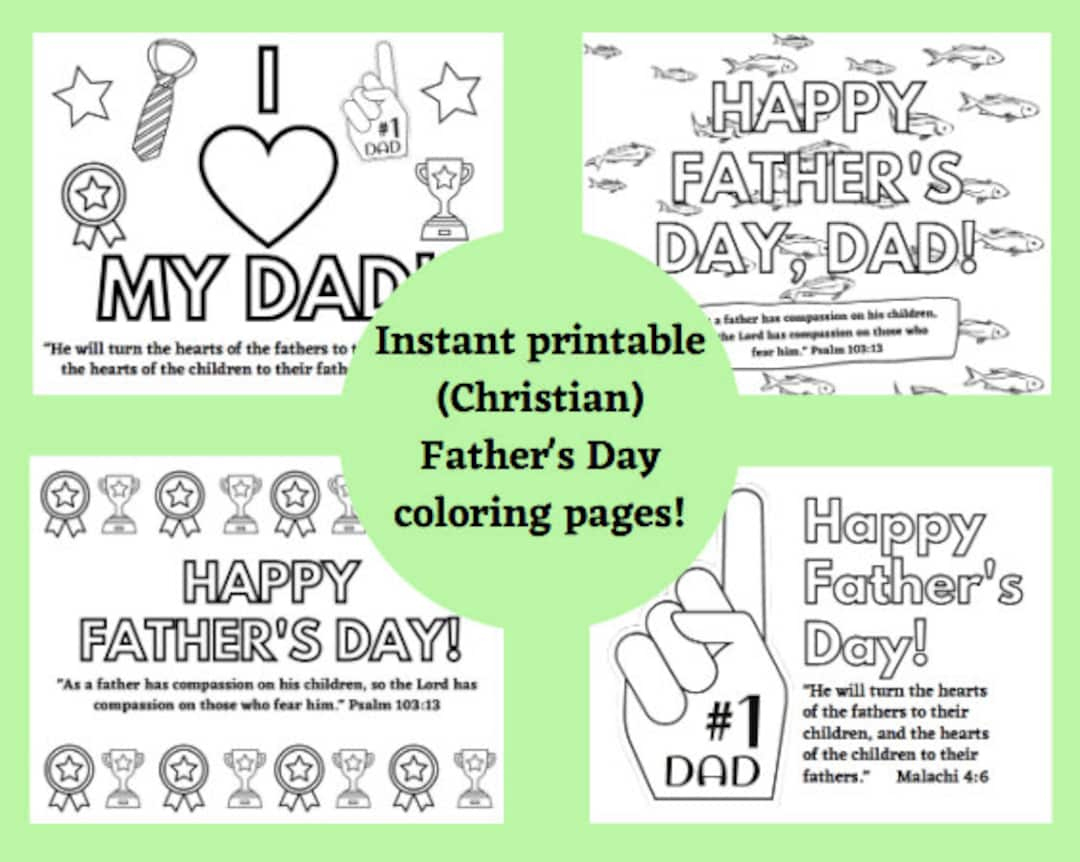 Printable Christian Father&amp;#039;S Day Coloring Pages - Instant Download with Printable Christian Father Day Cards