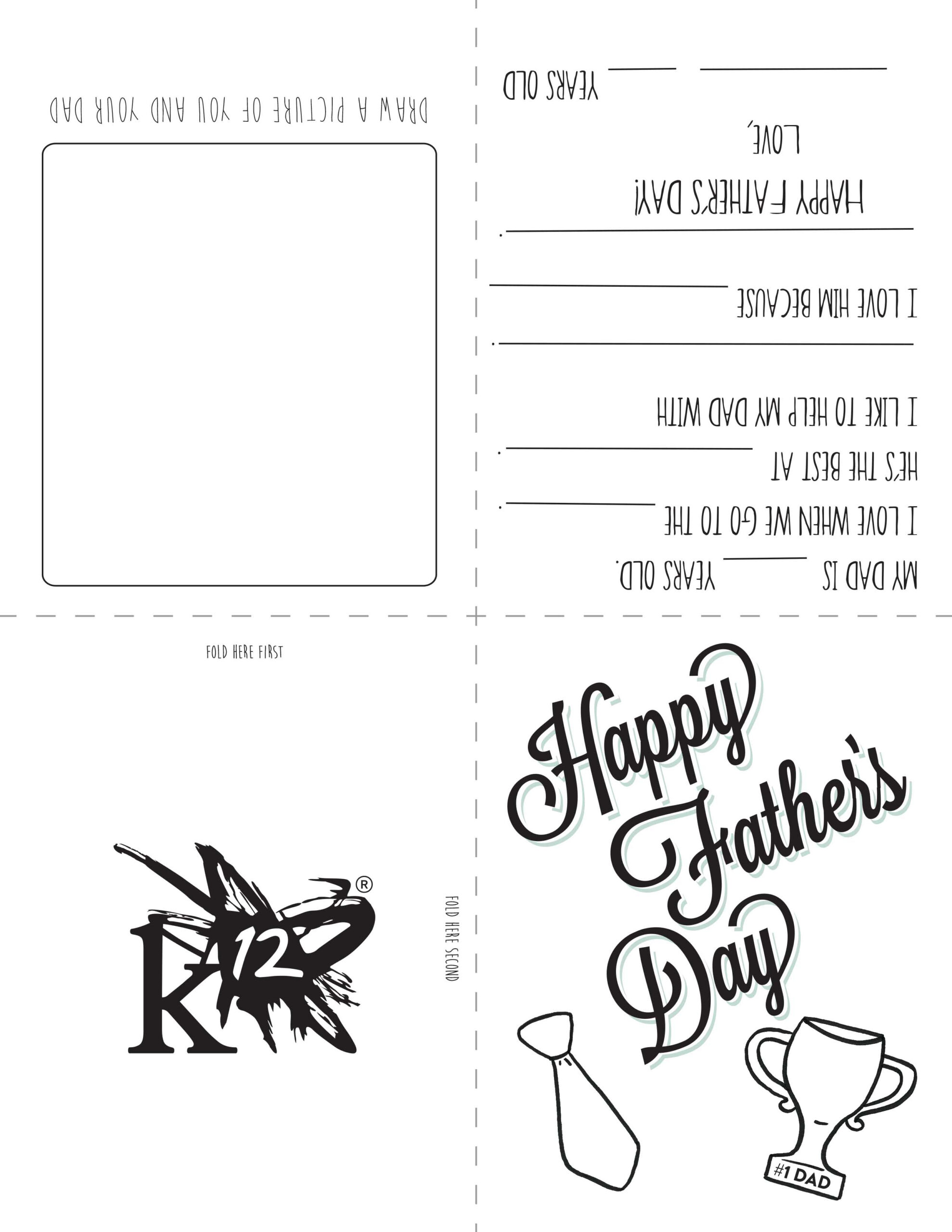 Printable Father&amp;#039;S Day Card For Kids To Make - Learning Liftoff throughout Happy Father&amp;#039;S Day Card Printable Do