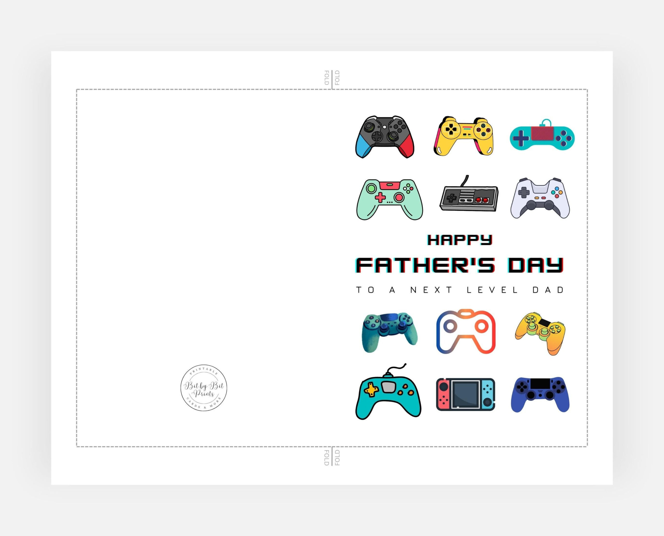 Printable Happy Father&amp;#039;S Day Video Game Controller Card, Gamer inside Nerdy Father&amp;#039;S Day Card Printable