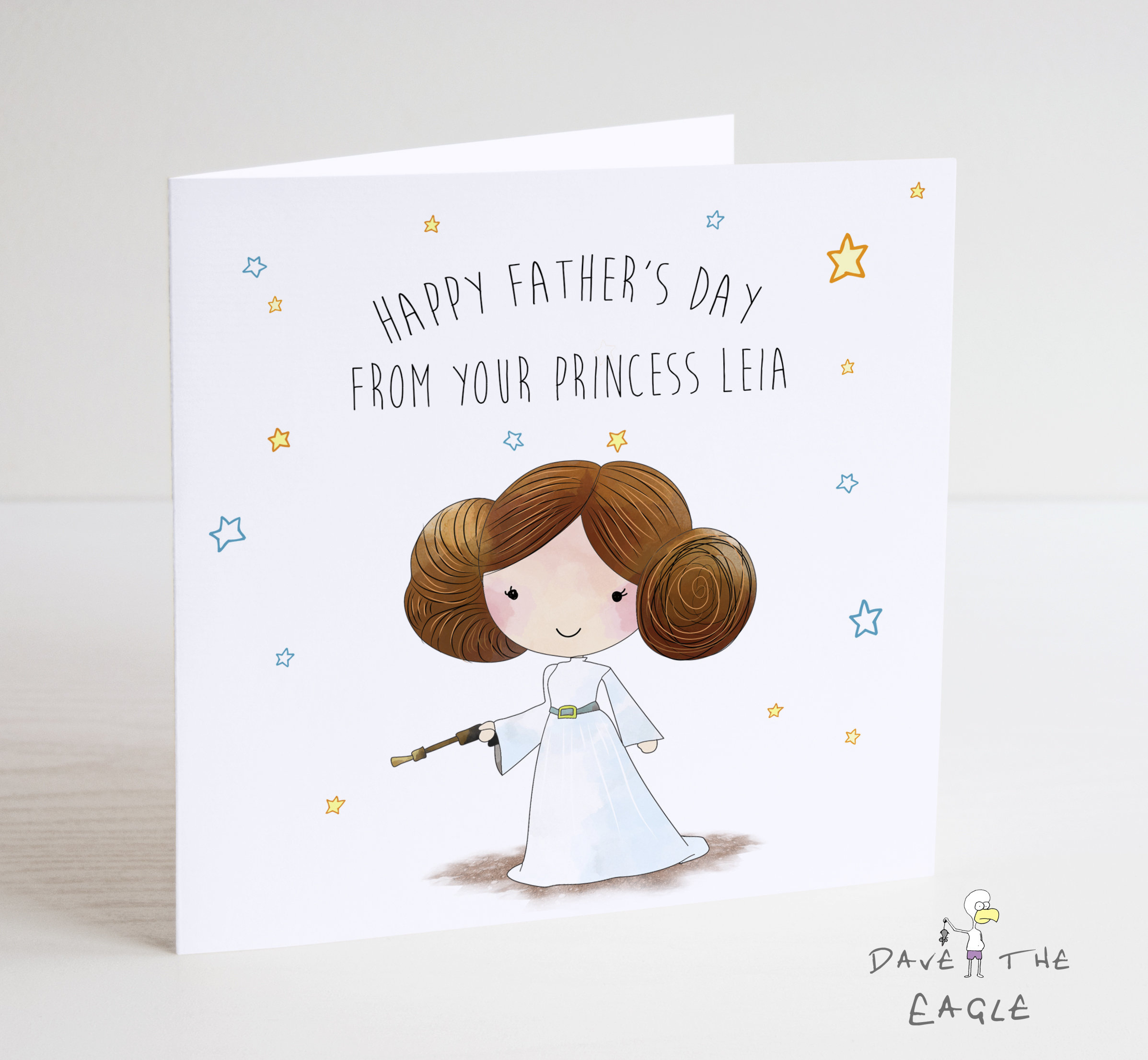 Star Wars Princess Leia Father&amp;#039;S Day Card - Etsy New Zealand with Father&amp;#039;S Day Card Printable Templates Star Wars Daughher