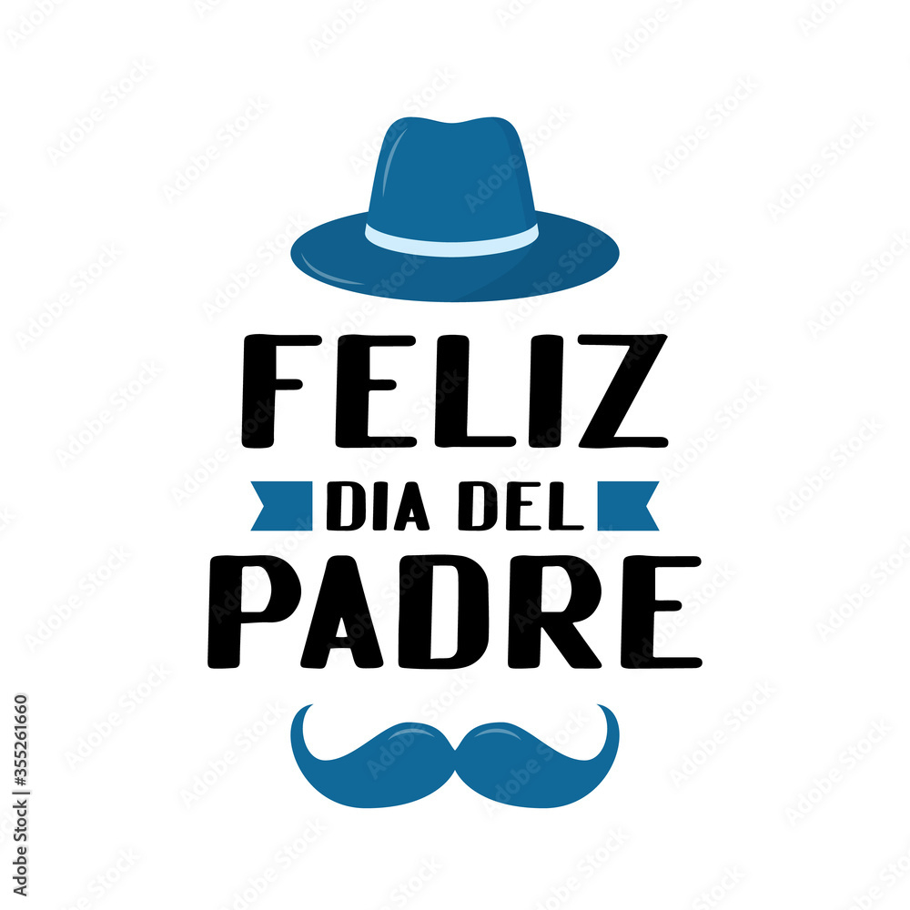 Stock-Vektorgrafik „Feliz Dia Del Padre Happy Father S Day In for Father&amp;#039;S Day Cards In Spanish Printables