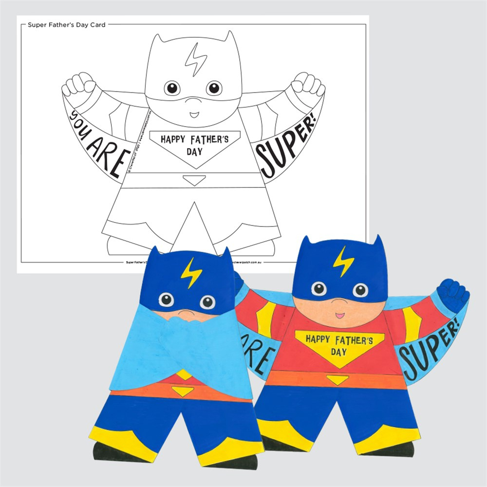 Super Father&amp;#039;S Day Card | Father&amp;#039;S Day - Cleverpatch | Cleverpatch inside Father&amp;#039;S Day Superhero Card Printable