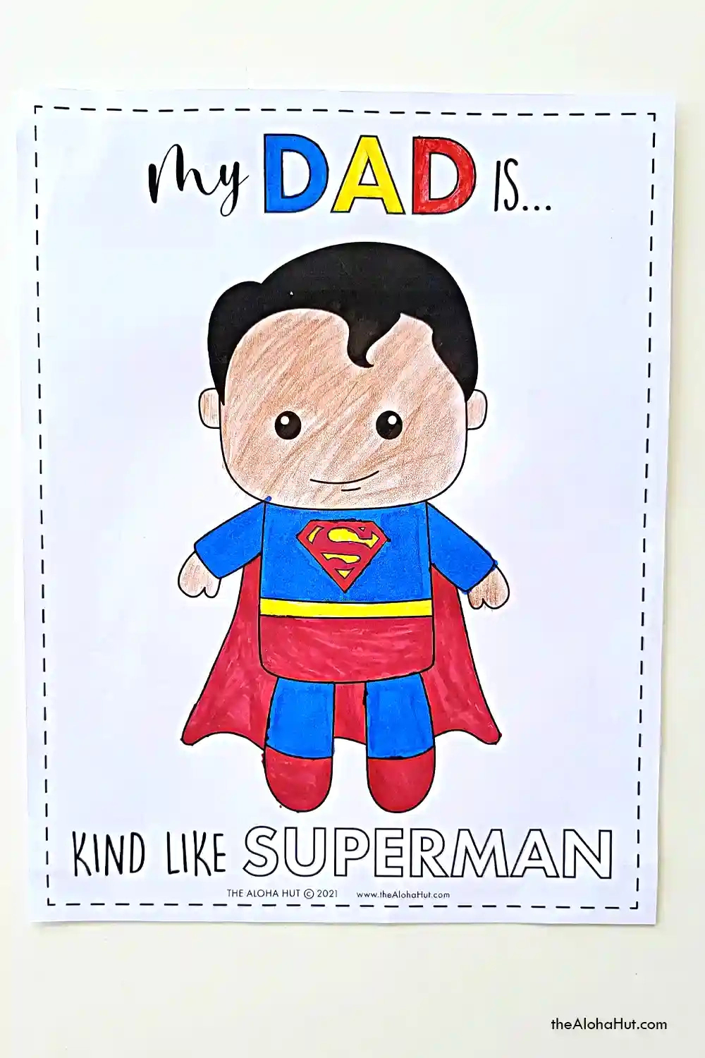 Superhero Father&amp;#039;S Day Cards &amp;amp; All About Dad - The Aloha Hut regarding Superman Father Day Card Printable