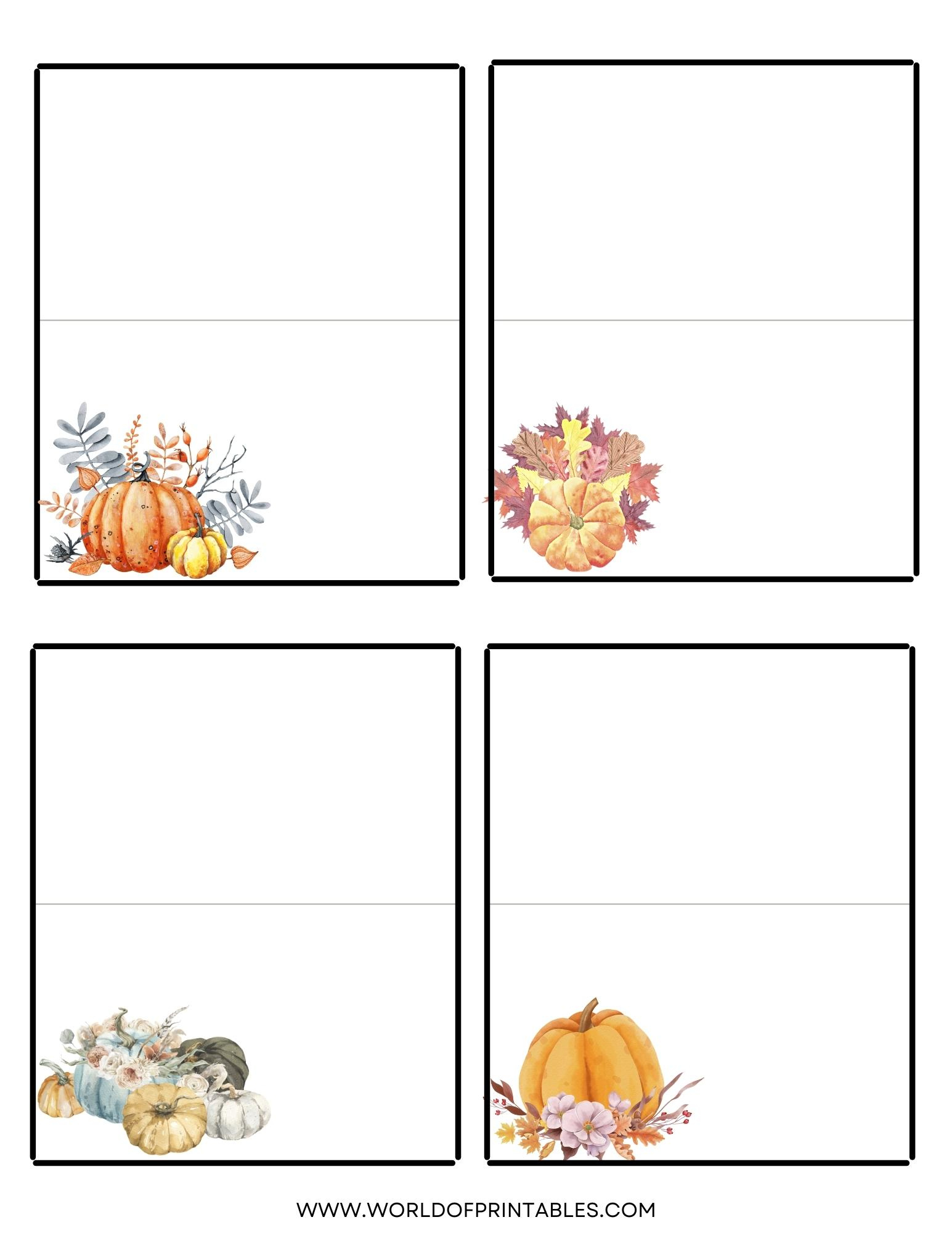 Thanksgiving Place Cards | Free Printables - Just Customize &amp;amp; Print! inside Free Printable Place Cards Thanksgiving