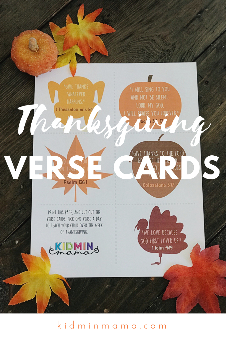 Thanksgiving Verse Cards - Kidmin Mama with regard to Thanksgiving Day Cards Verses