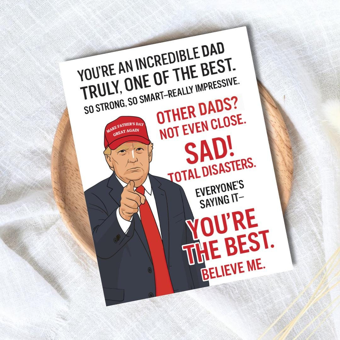 Trump Fathers Day - Etsy in Trump Father&amp;#039;S Day Card Printable