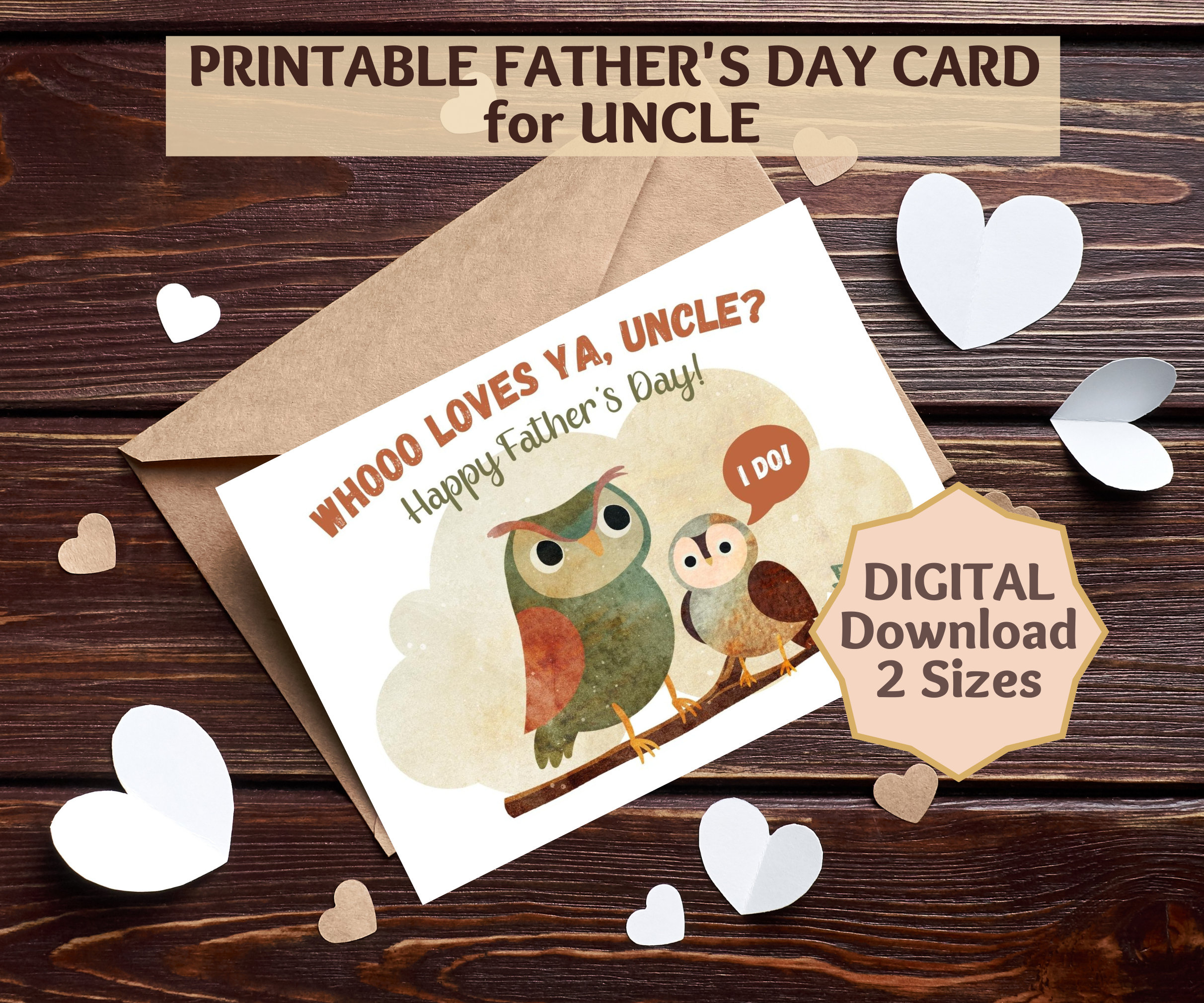 Uncle Fathers Day Card, Printable, Blank Fathers Day Card intended for Happy Father Day Printable Cards For Uncle