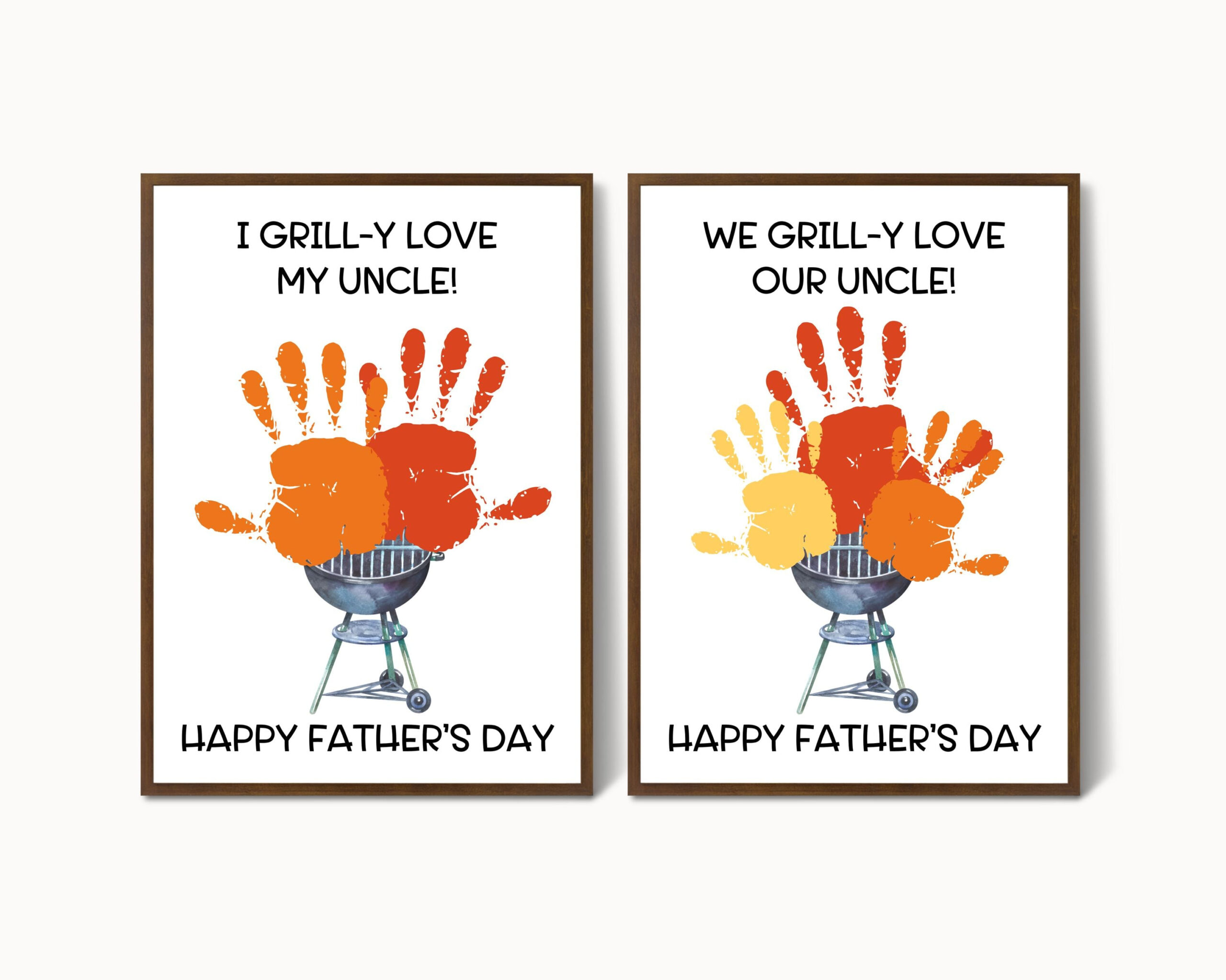 Uncle Fathers Day Handprint Craft, Handprint Father&amp;#039;S Day Gift For intended for Uncle Father&amp;#039;S Day Card Printable