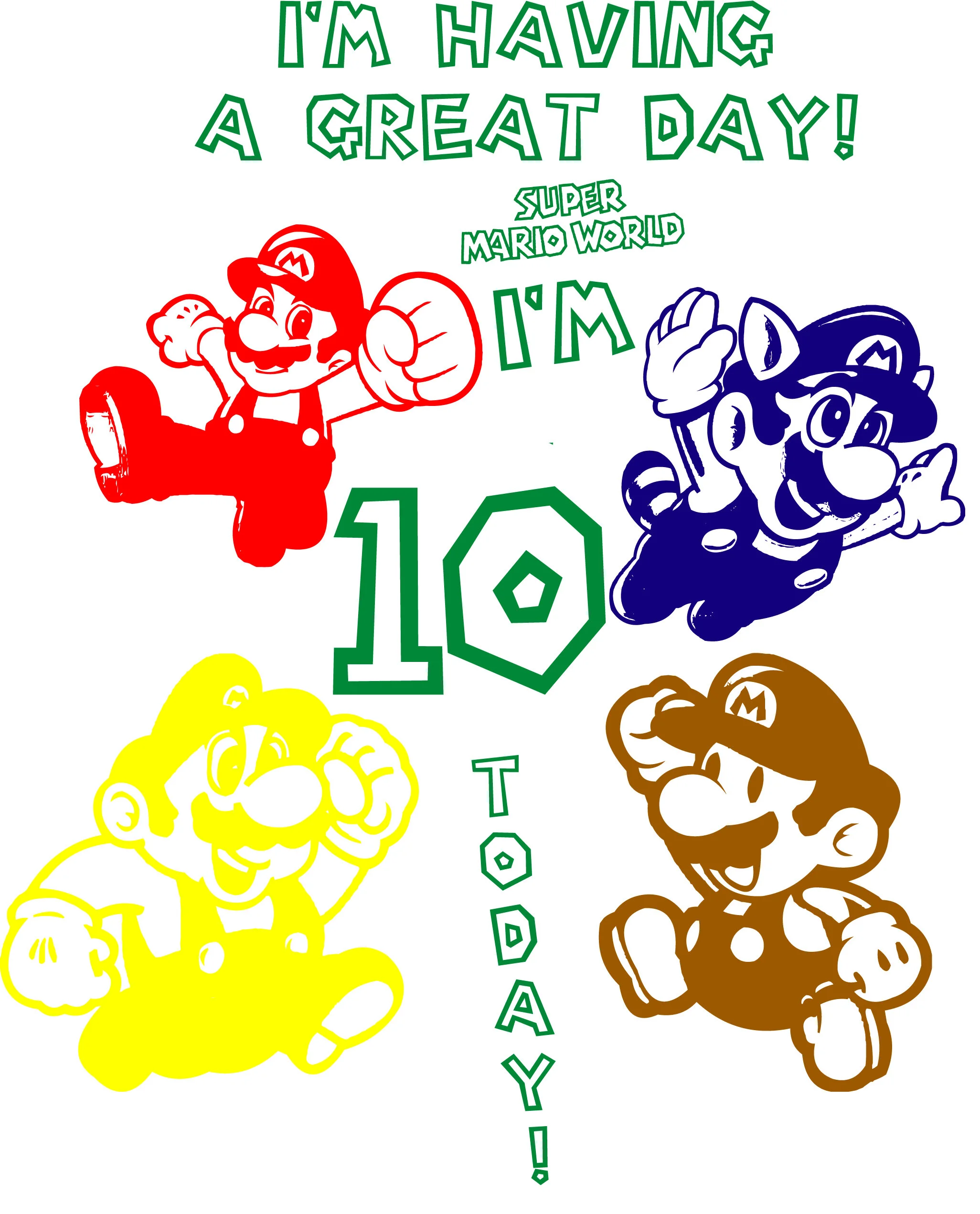 10th Printable Birthday Cards For 10 Year Olds