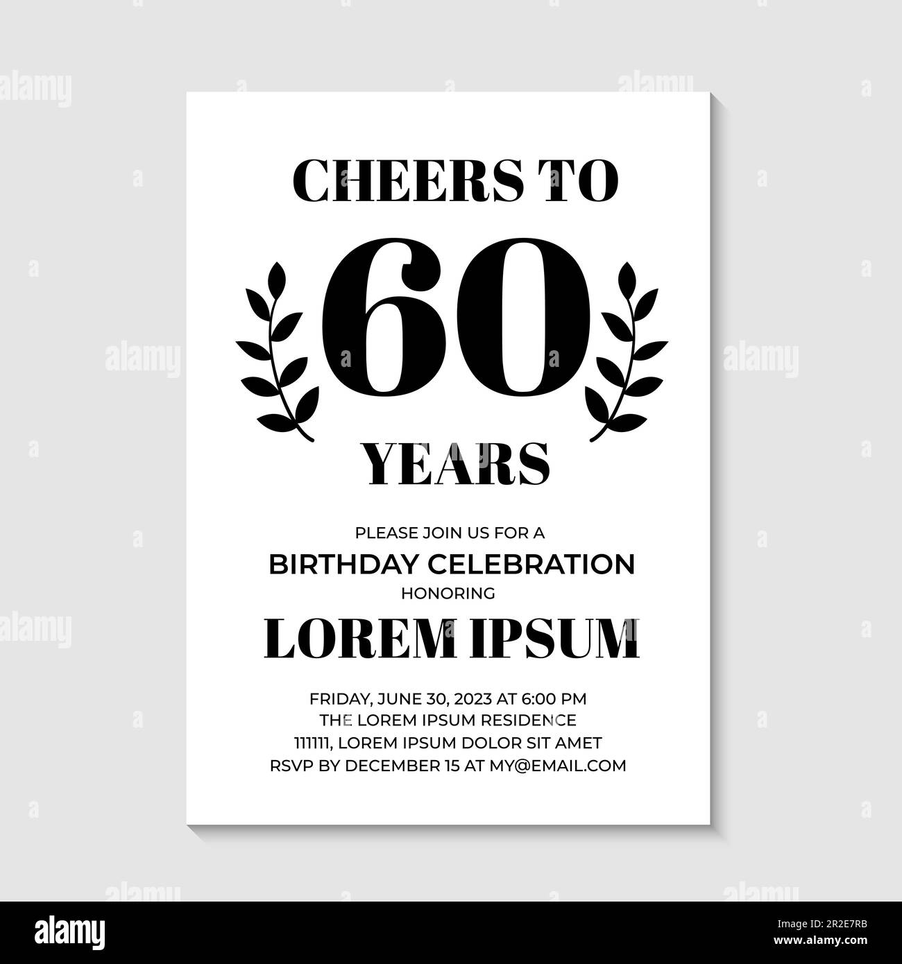 60th Birthday Or Anniversary Invitation Card Birthday Party Invite Cheers To 60 Years Vector Template Image552274559 60th Birthday Or Anniversary Invitation Card Birthday Party Invite Cheers To 60 Years Vector Template Image552274559