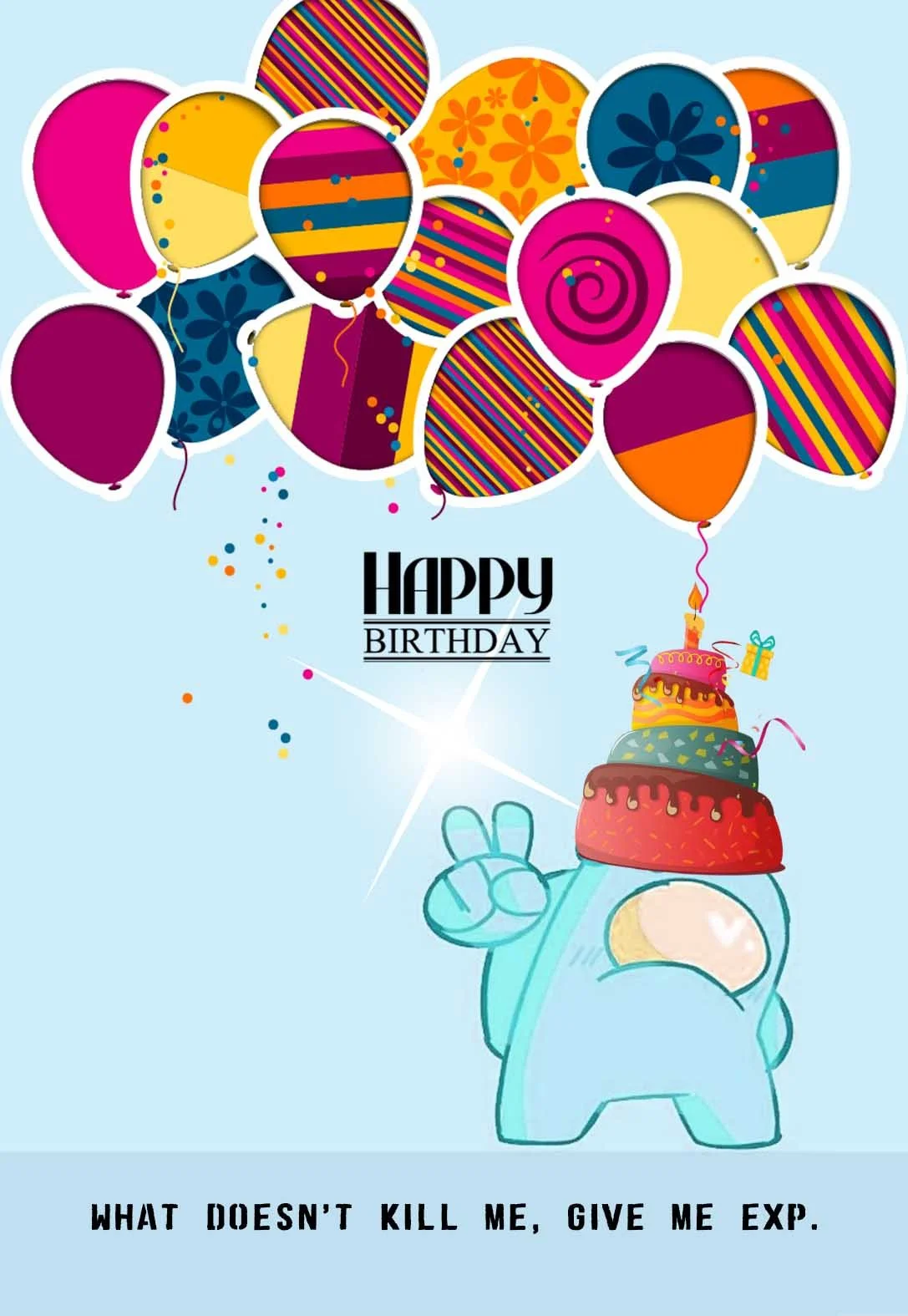 Among Us Printable Birthday Cards
