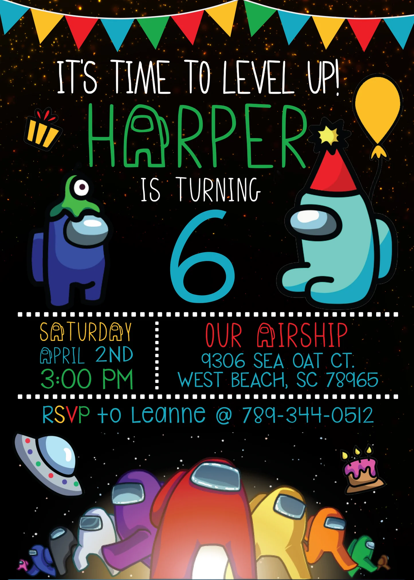 Among Us Birthday Card Printable Free Among Us Birthday Card Printable Free