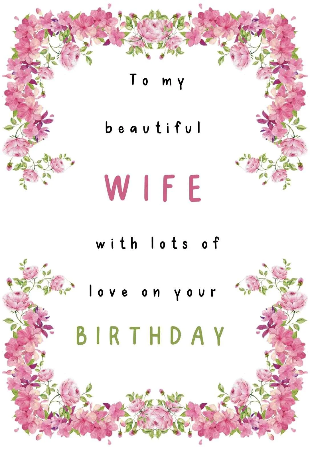 Birthday Cards For A Wife Birthday Cards For A Wife