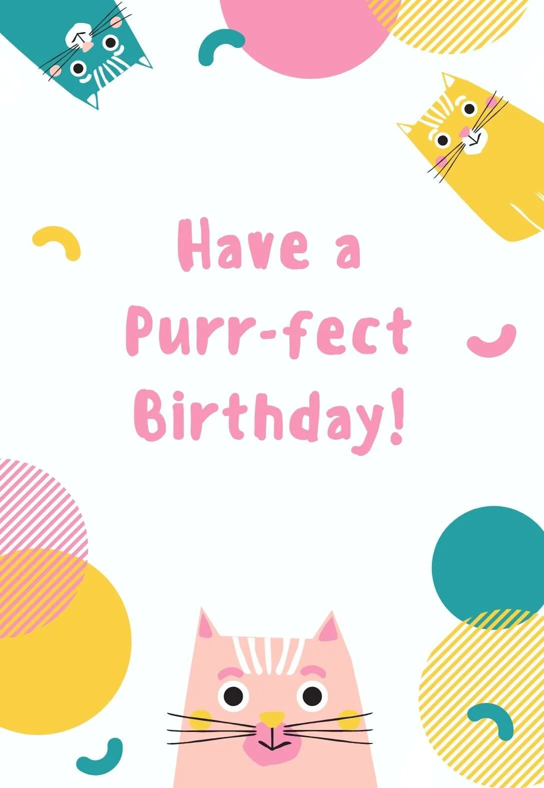 Cat Printable Birthday Cards