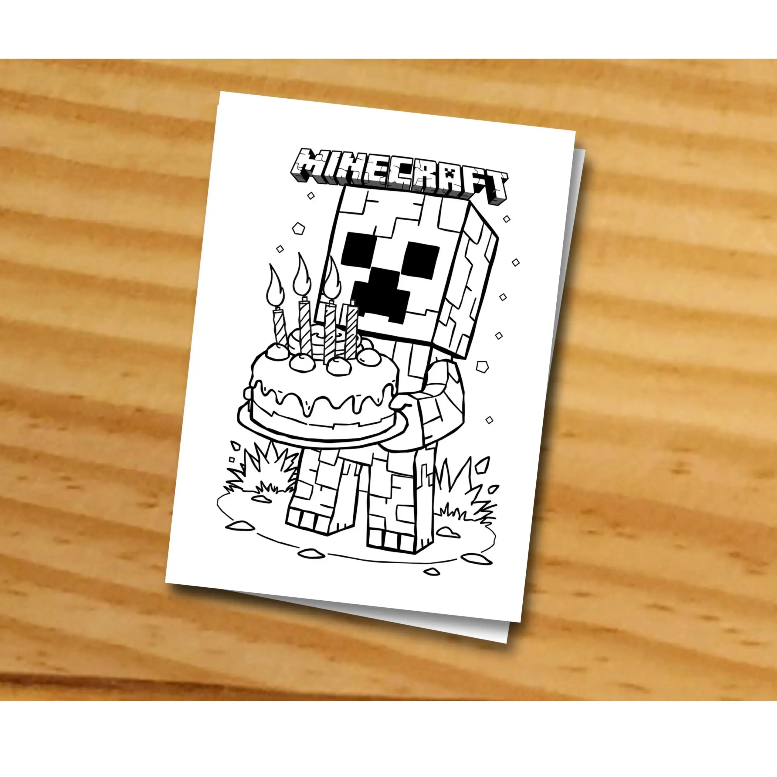 Coloring Minecraft Card Minecraft Coloring Minecraft Card Minecraft