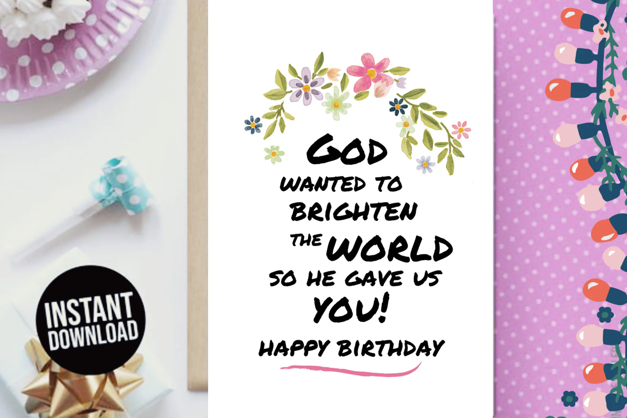 Downloadable Birthday Card Gods Love