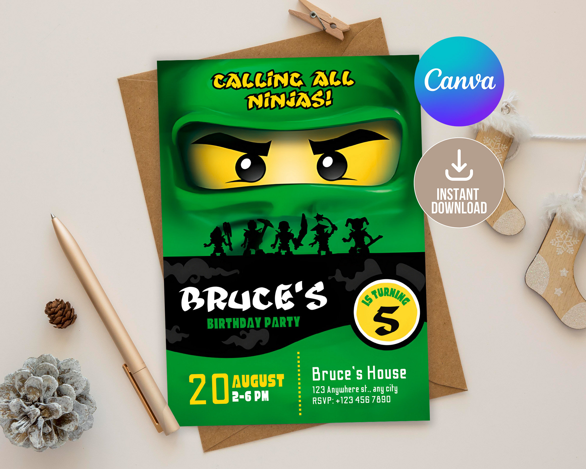 Printable Ninjago Birthday Card Printable Ninjago Birthday Card
