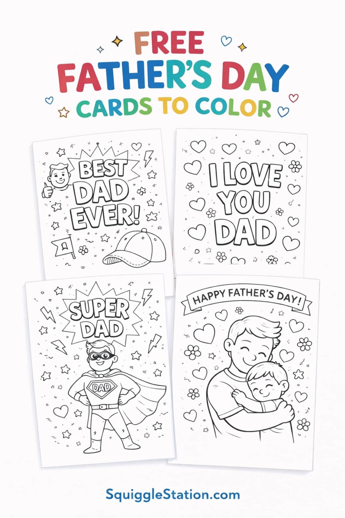 Fathers Day Cards To Color Fathers Day Cards To Color
