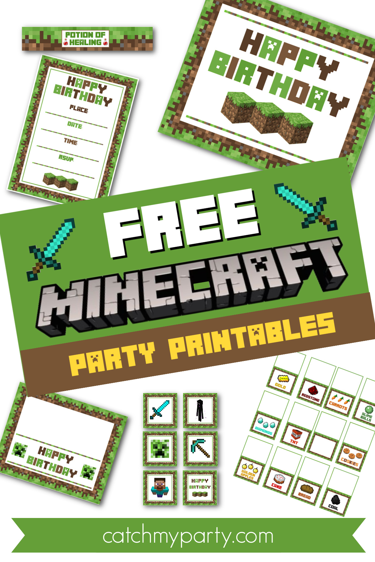 Free Minecraft Party Printables Free Minecraft Party Printables