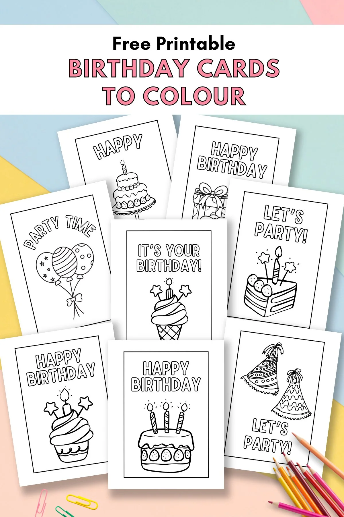 Free Printable Birthday Cards To Colour Free Printable Birthday Cards To Colour