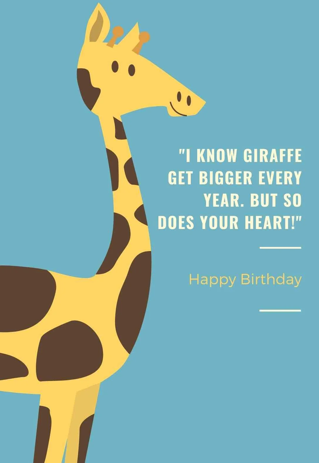 Giraffe Printable Birthday Cards