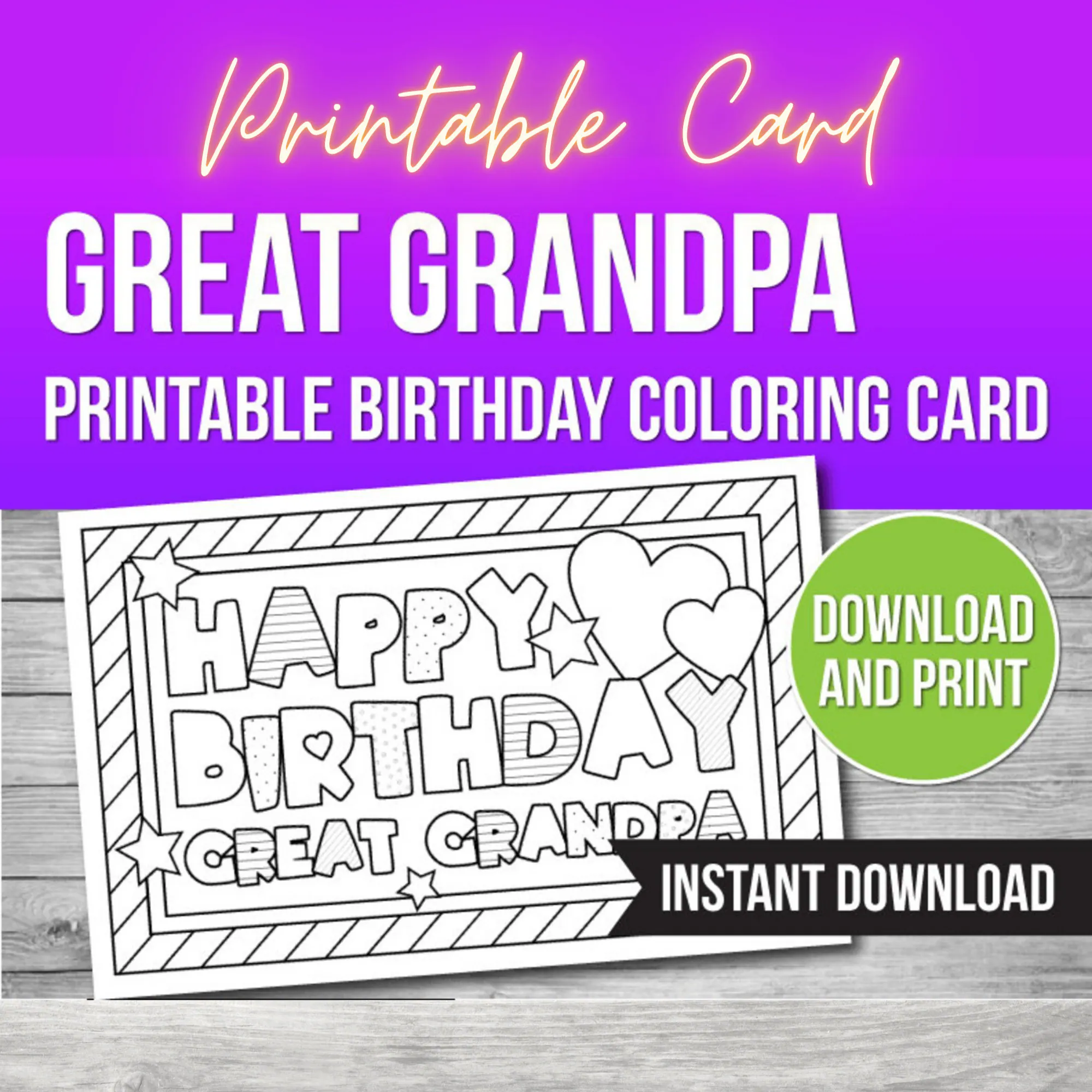 Happy Birthday Great Grandpa Printable Happy Birthday Great Grandpa Printable