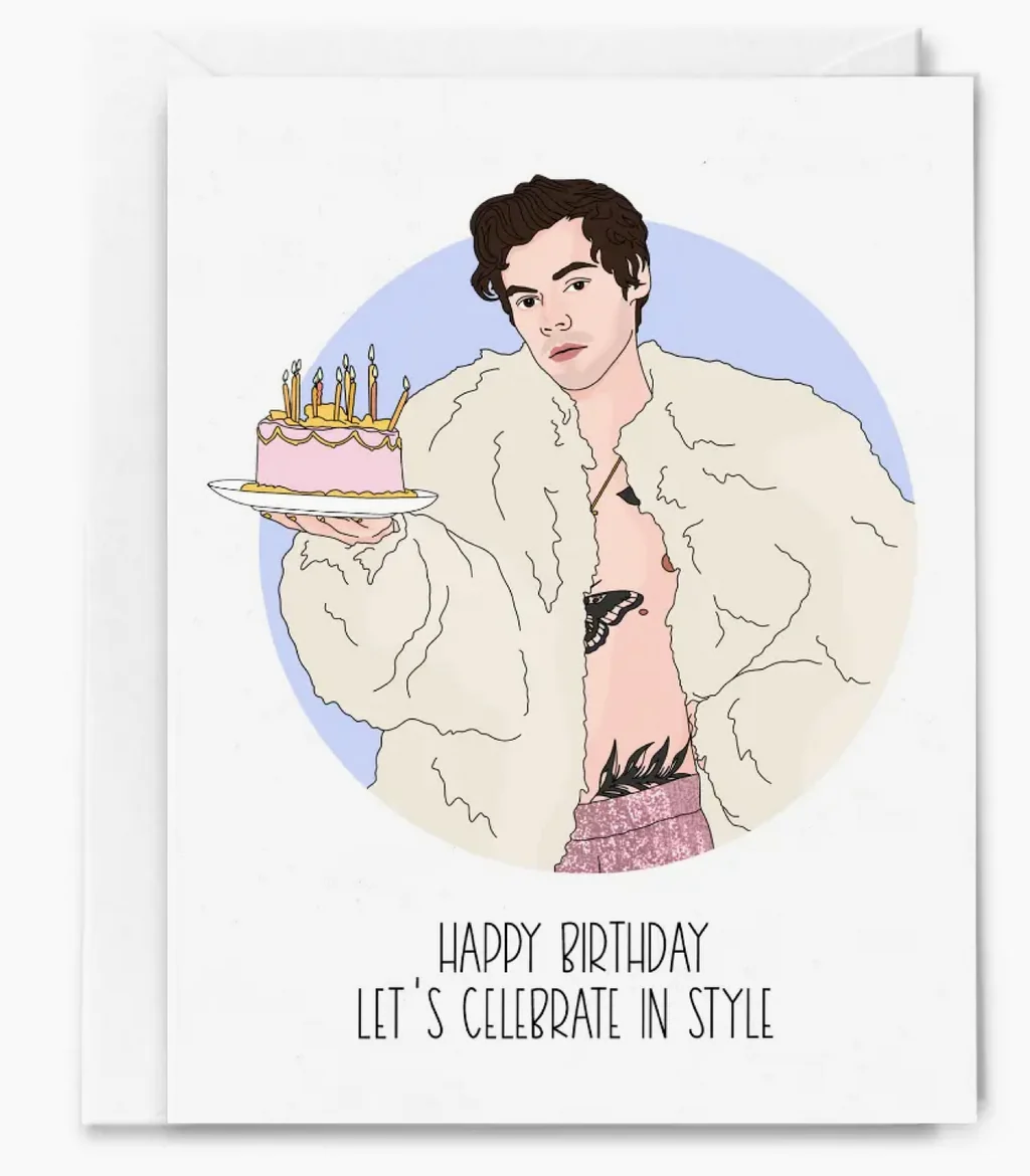 Harry Styles Celebrate Birthday Card Harry Styles Celebrate Birthday Card