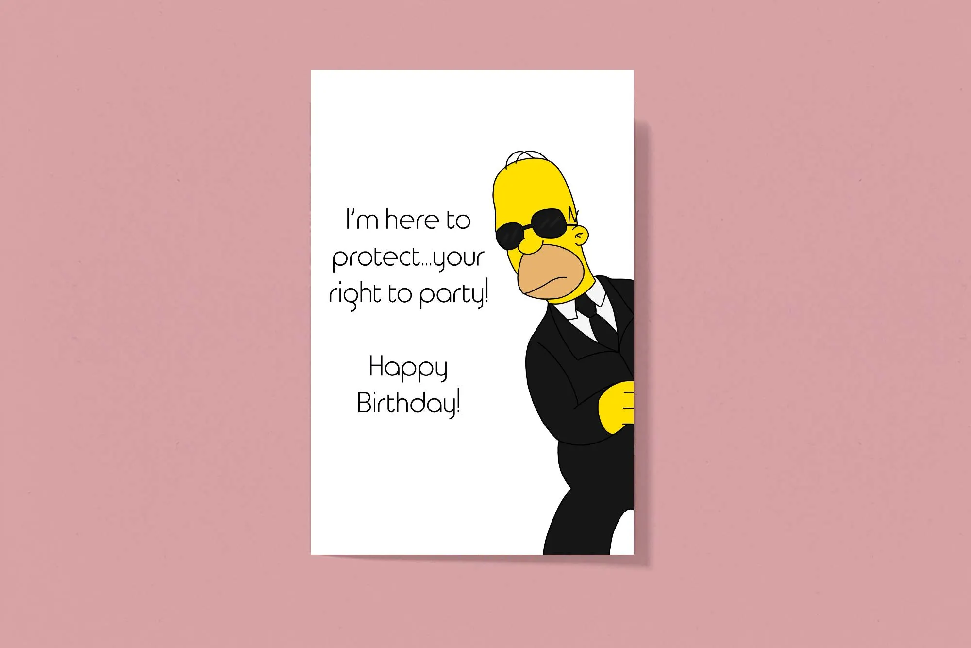 Homer Simpson Birthday Card Funny Homer Simpson Birthday Card Funny