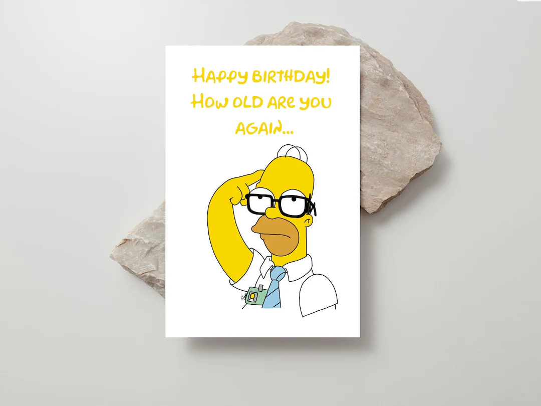 Homer Simpson Birthday Card Printable Tv