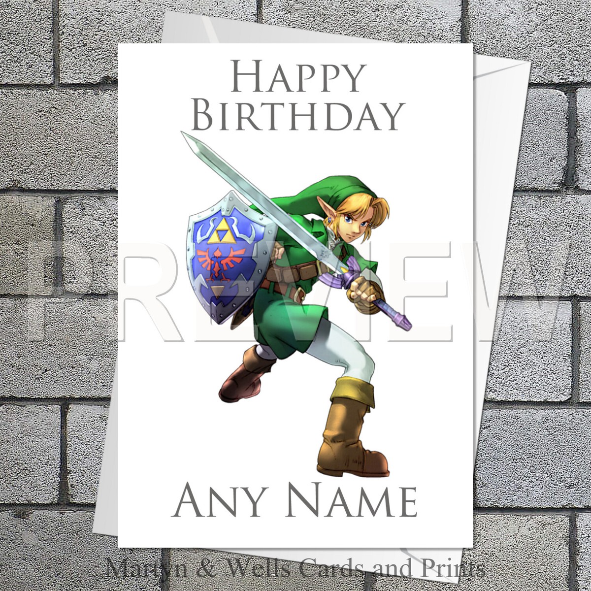 Zelda Birthday Card Printable Zelda Birthday Card Printable
