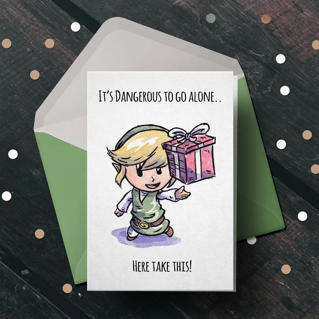 Legend Of Zelda Its Dangerous To Go Alone Card Legend Of Zelda Its Dangerous To Go Alone Card