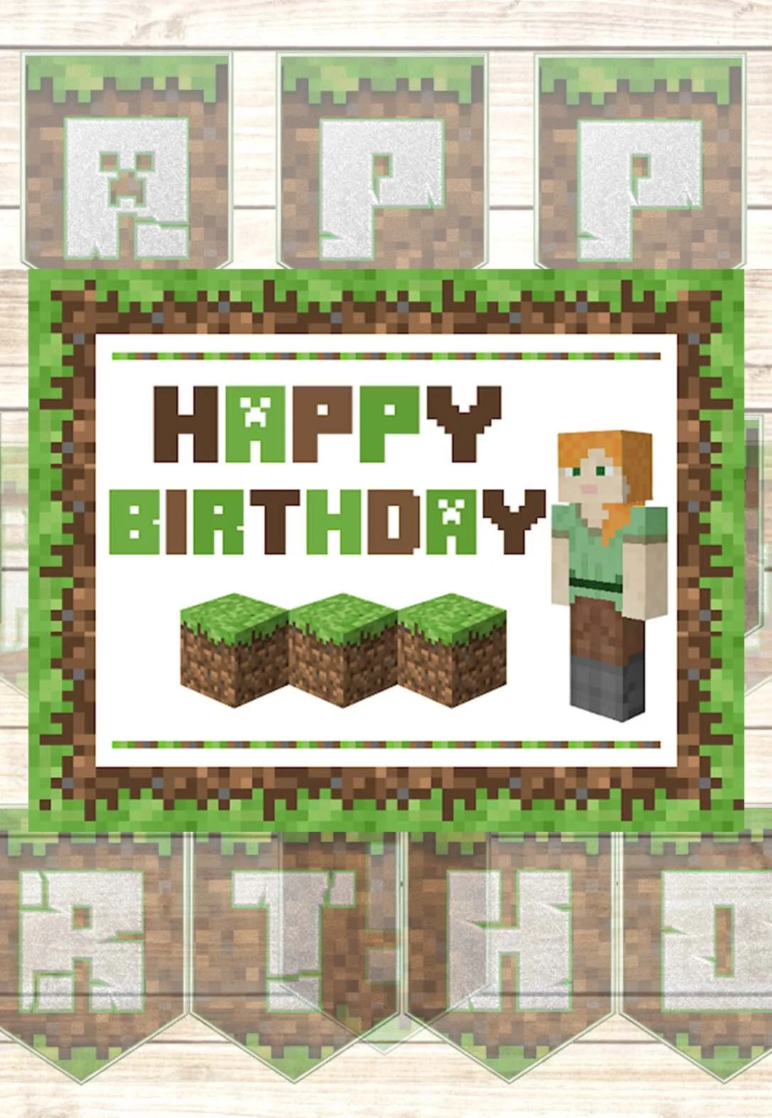 Minecraft Birthday Cards