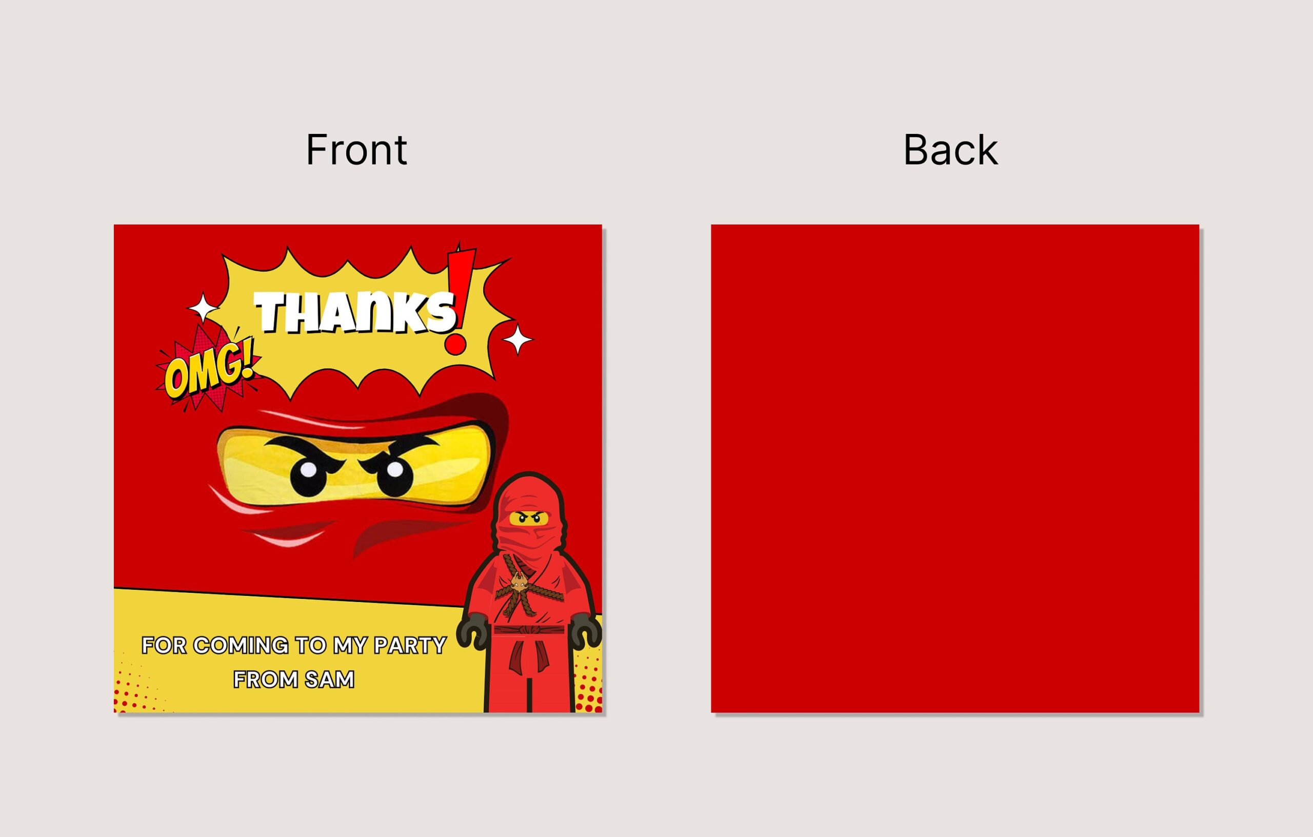 Ninja Birthday Ninjago Editable Canva