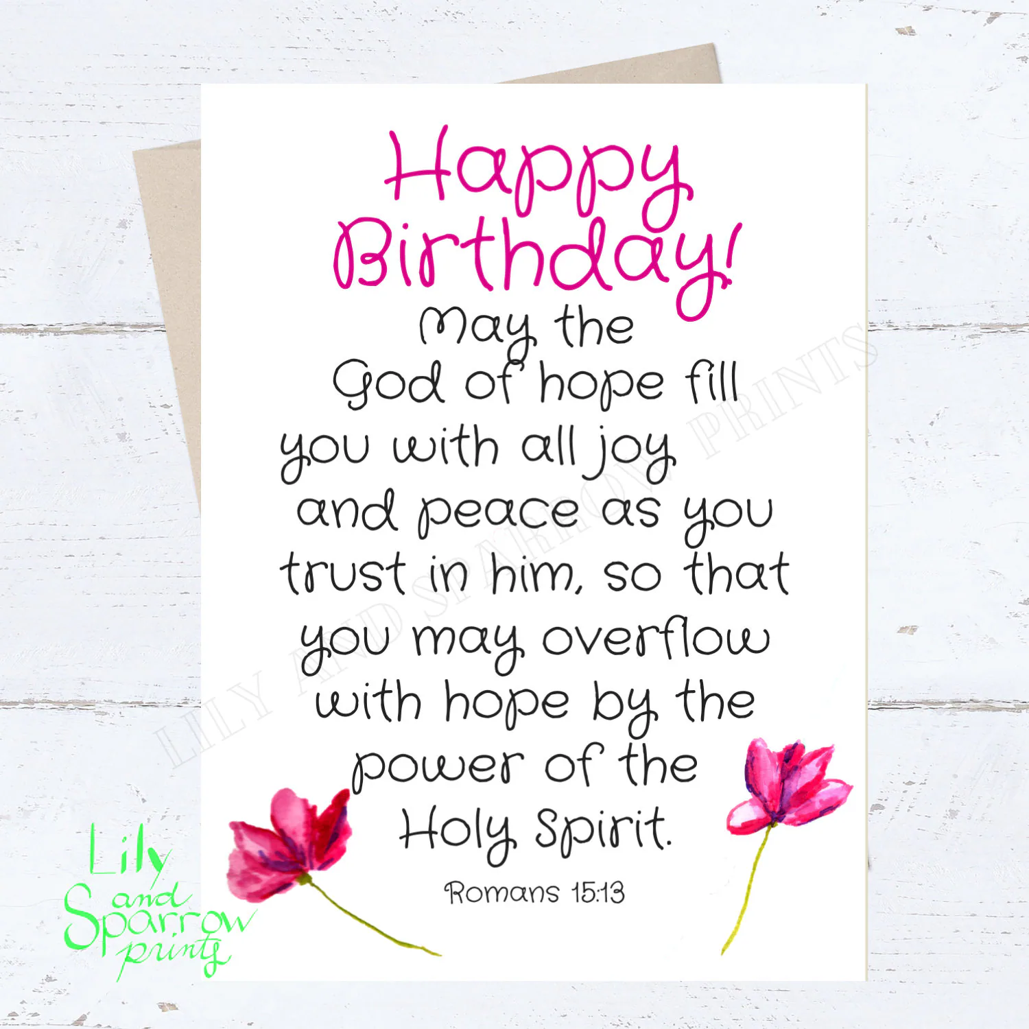 Religious Printable Birthday Card Romans Religious Printable Birthday Card Romans