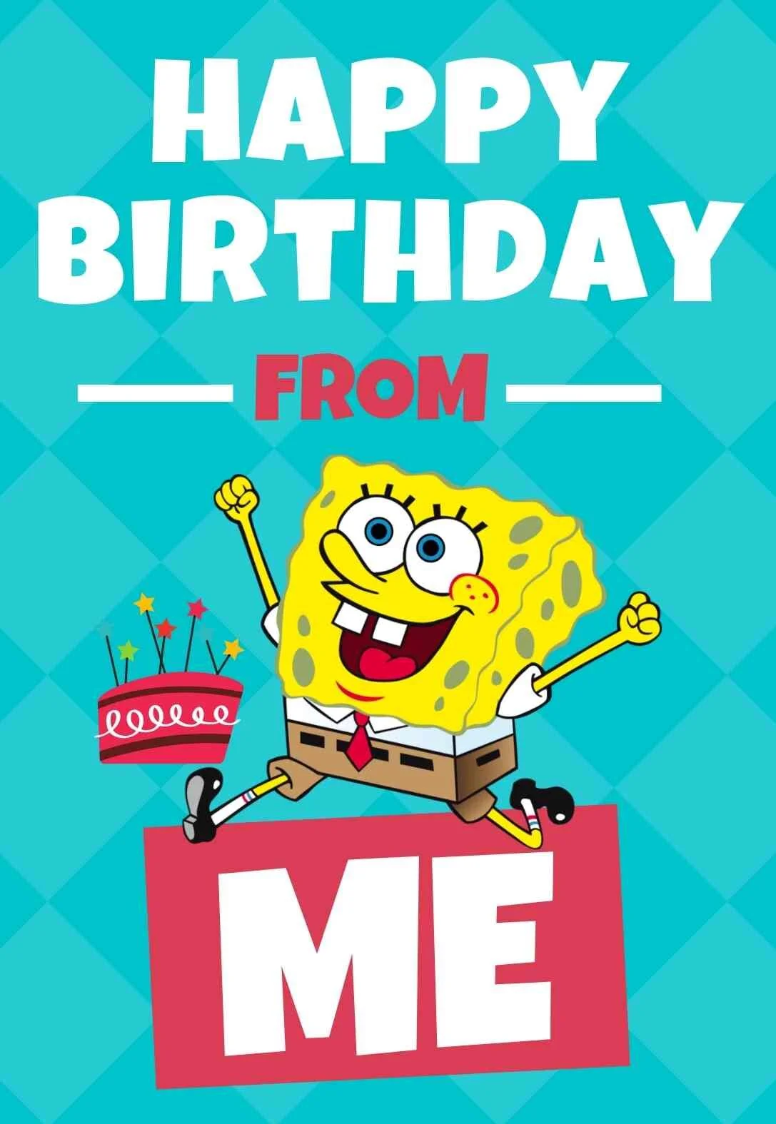 Spongebob Printable Birthday Cards