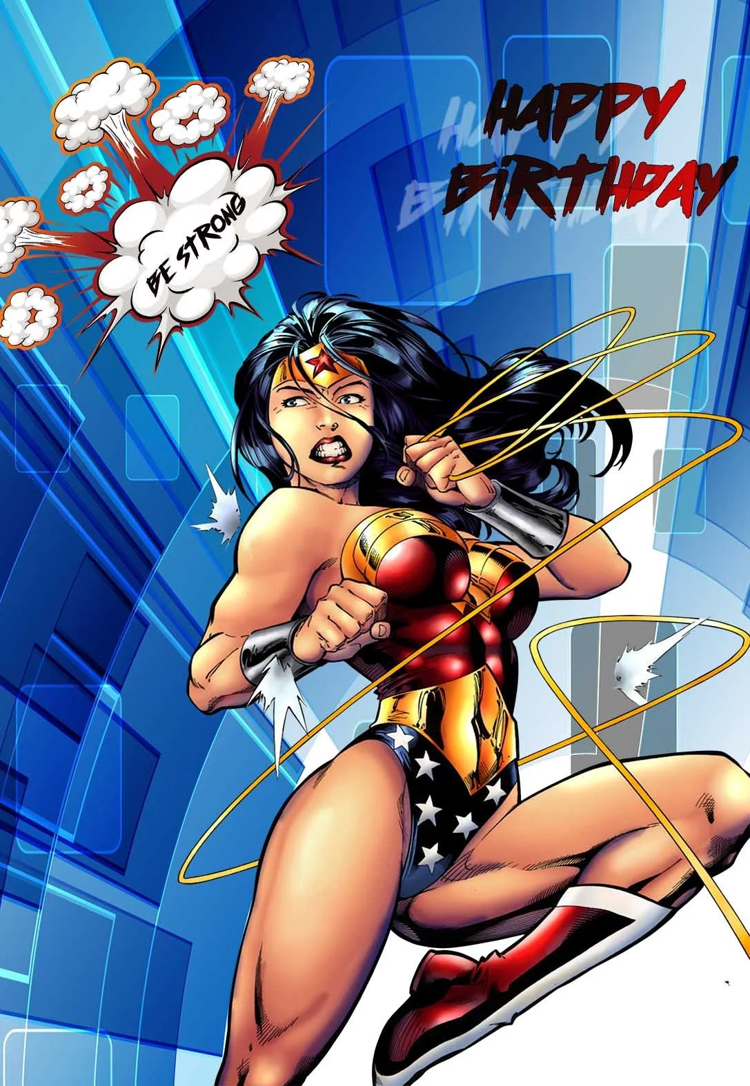 Wonder Woman Printable Birthday Cards