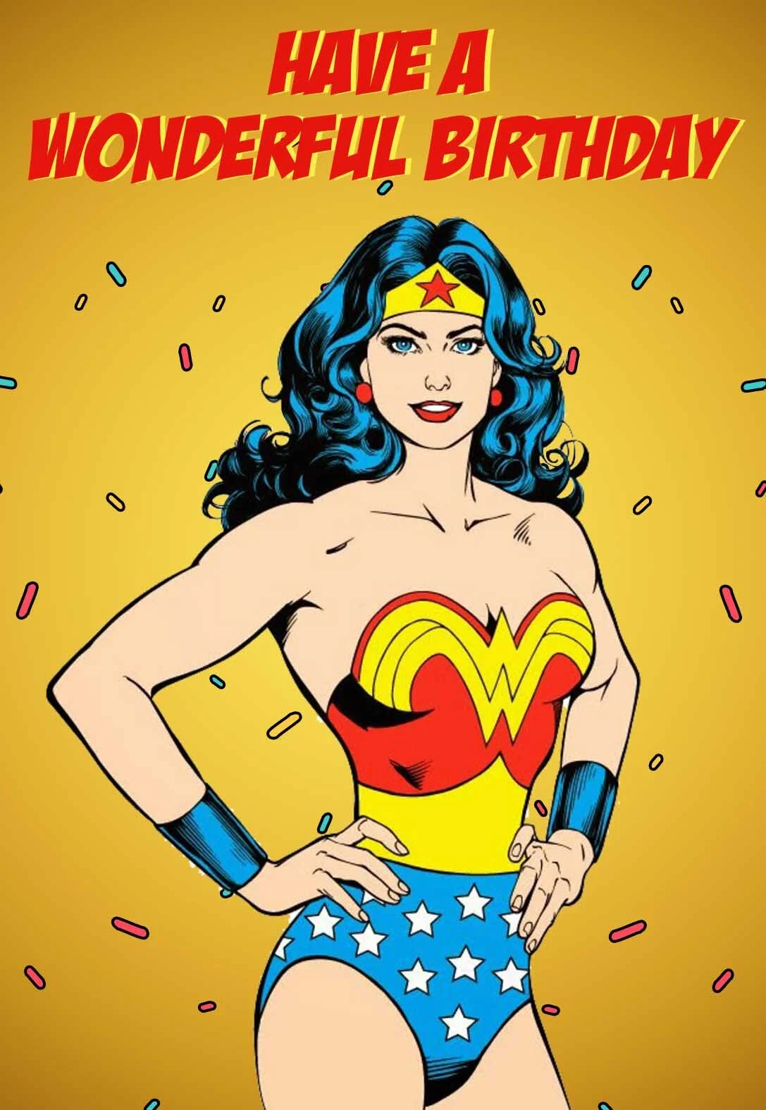 Wonder Woman Printable Birthday Cards